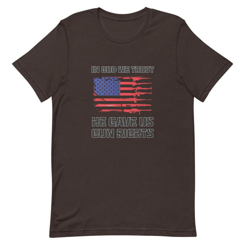 In God We Trust, He Gave Us Gun Rights Pro Gun Pro 2a Pro America Short-sleeve unisex t-shirt - Mainstream Freedom